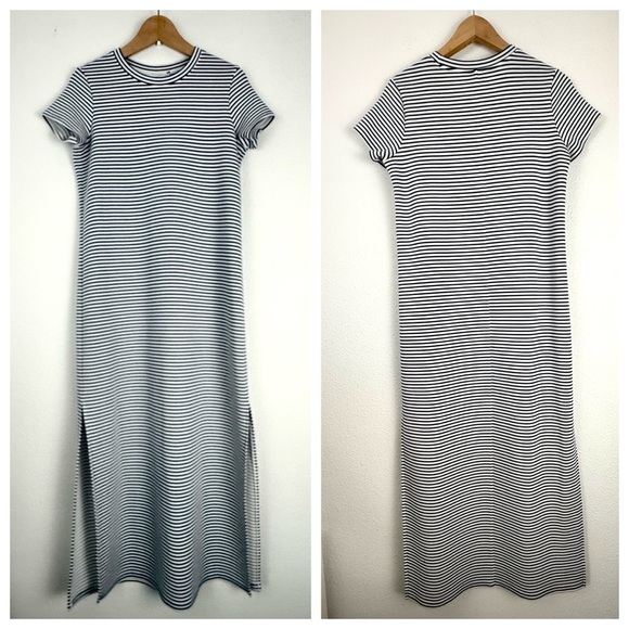 Evereve SPANX The AirEssentials Air Essentials Stripe T-shirt Maxi Dress Small - Picture 2 of 9